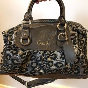 Coach Ashley Ocelot Signature Satchel